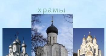 Crkve, hramovi i katedrale Izlaganje na temu Pravoslavne crkve i katedrale